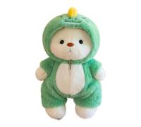 Oso de Peluche Interactivo para Vestir (40 cm) | Ropa Desmontable | Regalo Creativo para niños y niñas Verde