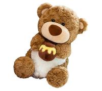 Oso de peluche | Juguete de dibujos animados sosteniendo una olla, oso suave | Para niños, abrazo, casa, coche, dormitorio, salón, escritorio, sofá, silla, decoración