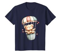 Oso de Peluche Lindo en Globo con Corazones Pastel Cielo Arte Camiseta
