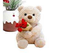 Oso de Peluche - Mantén el Suave Tiro con Flores, tierno de Peluche | Expresión de Amor Novia, niña, Mujer, niño, Boda, cumpleaños, Navidad, San Va