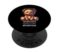 Oso de Peluche Motivacional: prospera más allá de los límites y Crece PopSockets PopGrip Adhesivo