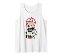 Oso de Peluche Punk anarquía gótica rebelión Rock Alternativo Camiseta sin Mangas