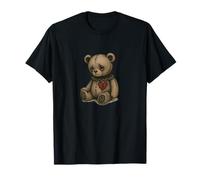 Oso de peluche triste diseño de corazón roto para grunge suave Sadcore Camiseta