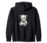 Oso de peluche triste diseño de corazón roto para grunge suave Sadcore Sudadera con Capucha