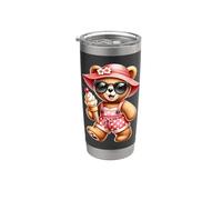 Oso De Peluche Verano Rosa Lunares Trajes Formas Mania Vaso térmico de acero inoxidable de doble pared