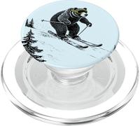 Oso de Pendiente, Divertido Deporte de Invierno, Pista de PopSockets PopGrip para MagSafe