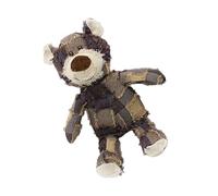 Oso de perro masticador resistente, peluche interactivo para mascotas, amigo cachorro arrugado, juguete de sonido resistente para masticar, compañero de oso chirriante con resistencia a mordeduras