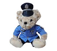 Oso de policía relleno - Políticas de peluche, lindo y suave, oso de peluche decorativo, regalo de cumpleaños y Navidad para niños y niñas