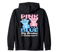 Oso de revelación de género Rosa o Azul Big Brother Loves You Sudadera con Capucha