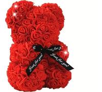 Oso de rosa para el día de la madre regalos para novias, madres regalos de cumpleaños para mujeres, regalos para ella, rosas artificiales, aniversario, día de cumpleaños de San Valentín