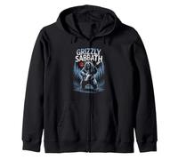 Oso de Sabbath Grizzly con Guitarra Rock Música Bosque Escena Sudadera con Capucha