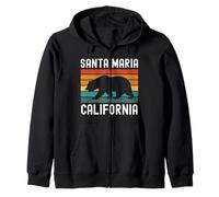 Oso de Santa María California Retro San Luis Obispo Orcutt California Sudadera con Capucha