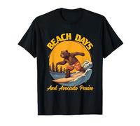 Oso de surf genial para los amantes del aguacate y los días de playa Camiseta