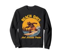 Oso de surf genial para los amantes del aguacate y los días de playa Sudadera