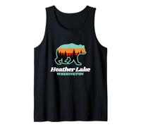 Oso de Verano de Heather Lake Falls Washington pescando Camiseta sin Mangas