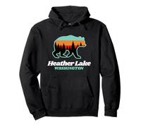 Oso de Verano de Heather Lake Falls Washington pescando Sudadera con Capucha