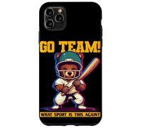 Oso deportivo con discurso divertido para fanáticos del deporte universitario Carcasa para iPhone 11 Pro Max