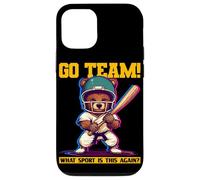 Oso deportivo con discurso divertido para fanáticos del deporte universitario Carcasa para iPhone 12/12 Pro