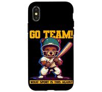 Oso deportivo con discurso divertido para fanáticos del deporte universitario Carcasa para iPhone X/XS