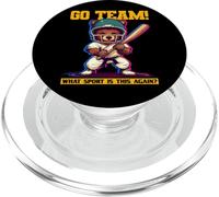 Oso deportivo con discurso divertido para fanáticos del deporte universitario PopSockets PopGrip para MagSafe