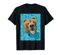 Oso Divertido con Gafas de Sol Cool Summer Animal Natación Camiseta