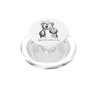 Oso Divertido Diciendo precaución Enfoque con Miel PopSockets PopGrip para MagSafe