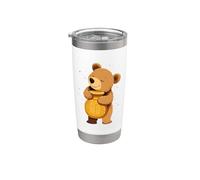 Oso dulce con tarro de miel Vaso térmico de acero inoxidable de doble pared