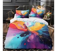 Oso en la nieve Funda de Edredón Impresión 3D 3 Piezas de poliéster Cremallera Oculta con Fundas de Almohada Transpirable fantasía Bosque Oscuro Funda Edredon for familia Super king（260x220cm）