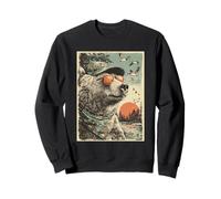 Oso Fresco con Gafas de Sol Cazador de Pato Retro Atardecer Sudadera