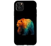 Oso geométrico Retro Wildlife Low Poly Animal Carcasa para iPhone 11 Pro MAX