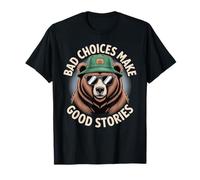 Oso Gracioso Diciendo Mala Elección Hacer Buenas Historias Humor Meme Camiseta