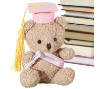Oso Graduación - 13 Cm Peluche con Sombrero Y Certificado | Juguete De Felpa Suave De Algodón PP, Recuerdo De Graduación para Jardín De Infancia, Primaria, Secundaria, Universidad