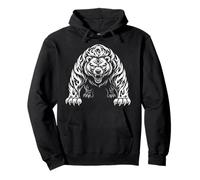 Oso Grizzli Tribal Rugido Fuerza Animal Totem Sudadera con Capucha