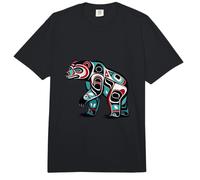 Oso Grizzly Bear Pacific Northwest Art Style Inspirado en los nativos Comfort Colors Adult Heavyweight T-Shirt