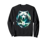 Oso Grizzly Ciervo Naturaleza Camping Senderismo Naturaleza Sil Sudadera