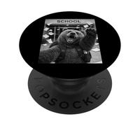 Oso Grizzly Last Day of School Summer Break Funny Selfie PopSockets PopGrip Adhesivo