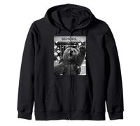 Oso Grizzly Last Day of School Summer Break Funny Selfie Sudadera con Capucha