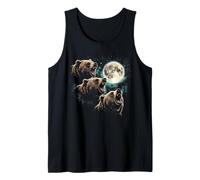 Oso Grizzly Moon - Meme Divertido al Aire Libre Camping Osos Grizzly Camiseta sin Mangas