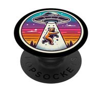 Oso Grizzly secuestrado nave espacial alienígena secuestro del espacio exterior PopSockets PopGrip Adhesivo