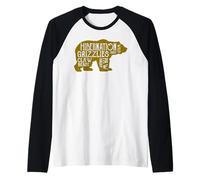 Oso Hibernación Arte Naturaleza Camiseta Manga Raglan