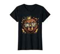 Oso insoportable Divertido diseño de Juego de Palabras Oso Oso Rey Bosque Camiseta gráfica económica, Mujer, Negro, XL