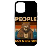 Oso introvertido con café People Not A Big Fan Cita Broma Carcasa para iPhone 12/12 Pro