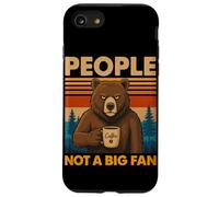 Oso introvertido con café People Not A Big Fan Cita Broma Carcasa para iPhone SE (2020) / 7/8