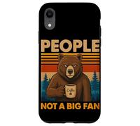 Oso introvertido con café People Not A Big Fan Cita Broma Carcasa para iPhone XR
