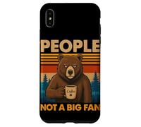 Oso introvertido con café People Not A Big Fan Cita Broma Carcasa para iPhone XS MAX