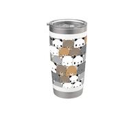 Oso lindo con patrón de osos divertidos Vaso térmico de acero inoxidable de doble pared