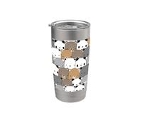 Oso lindo con patrón de osos divertidos Vaso térmico de acero inoxidable de doble pared