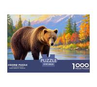 Oso marrón 1000 Piece Jigsaw Puzzle For Adults Challenging Game Stress Relief Puzzle Exercise The Memory of The Brain for The Whole Family, Gifts for Women, Gifts for Men 38x26cm/1000pcs