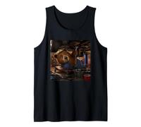Oso mecánico Mecánica de Coches Reparación de Autos Amante Camiseta sin Mangas