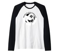 Oso Negro Pablo Escobear En Un Bosque con 8 Bola Luna Llena Camiseta Manga Raglan